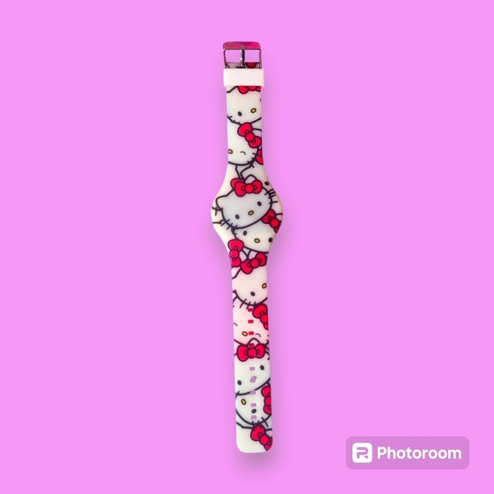 Hello Kitty by Sanrio White Red Black Digital Watch